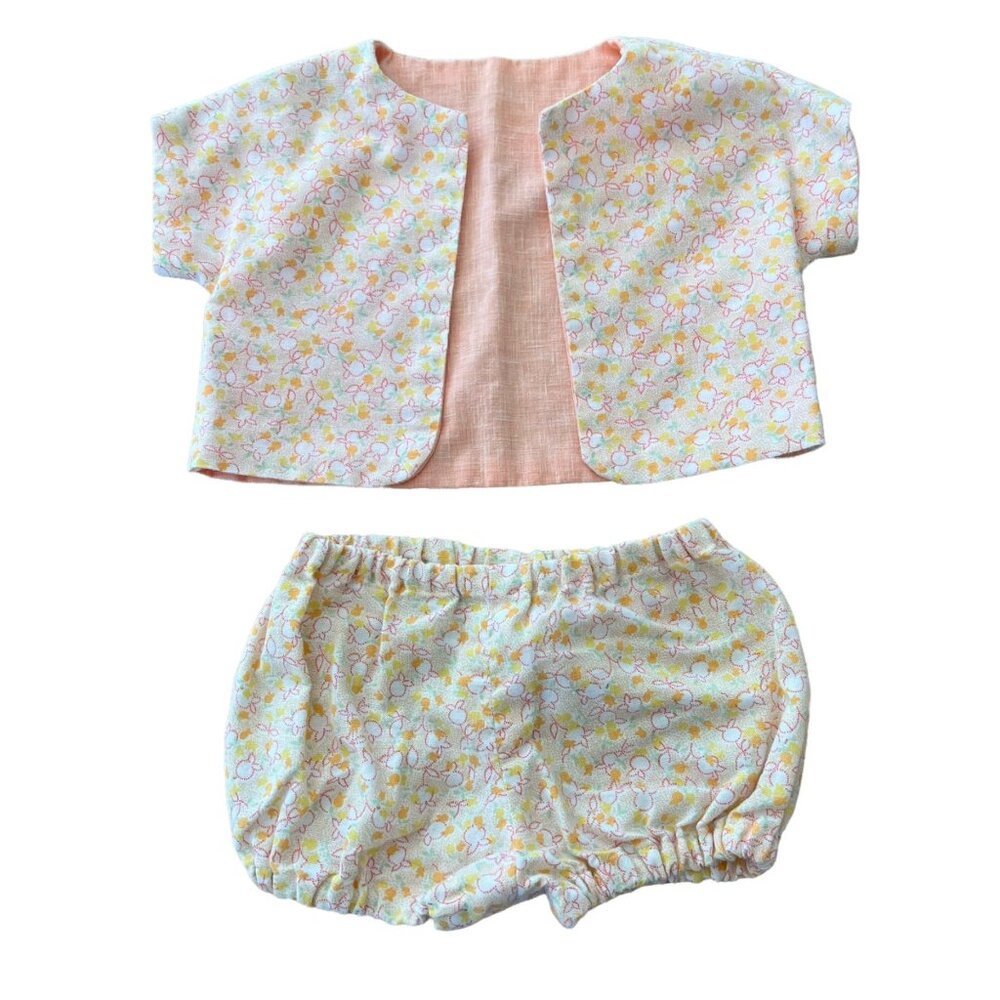 Vintage Pastel Novelty Print Two Piece Set 0-6 Months